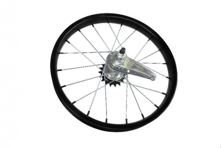 Обод 16 задний черный железный с втулкой