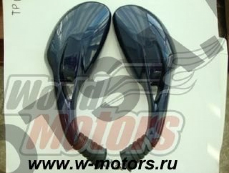 Зеркала 066 пластик каплевидные объемные синие