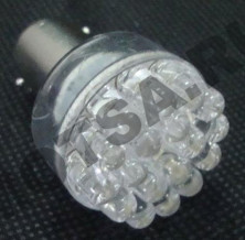 Лампа 12 В 24 светодиода Led 5 мм BA15D белая