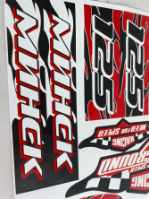 Наклейки красные Минск