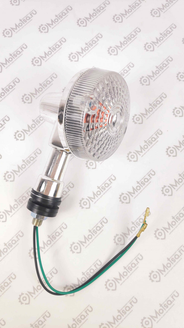 Указатель поворота BF-21 круглый Иж ПС хром белый