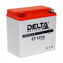 Аккумулятор Буран 12В14Ач DELTA CT1214 (YTX14-BS) (кислотный, герметичный) (прямая полярн) (150*86*148мм) (Yamaha500,1000)