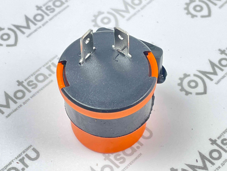 Реле поворотов мопед Альфа, Дельта, Зодиак 2 контакта круглое без проводов