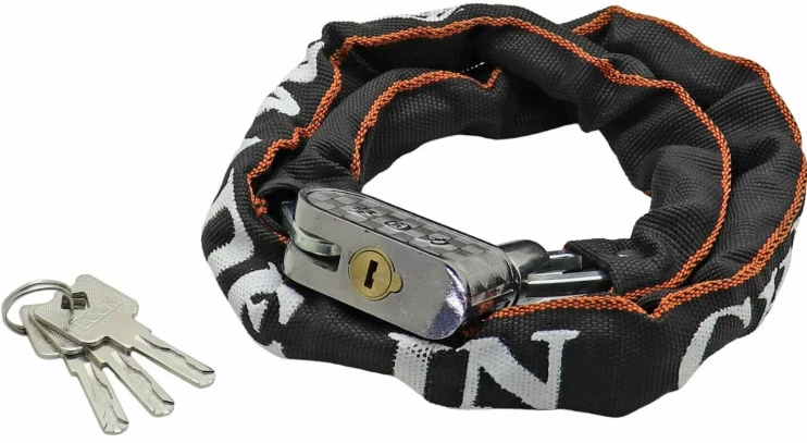 Замок велосипедный противоугонный в тканевой оплетке 800мм