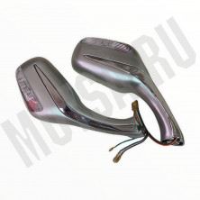 Зеркала 070 пластик каплевидные объемные серебро