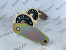 Вал снегоход Буран направляющий ведомый (с балансирами) Н/О с масленкой