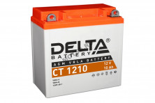Аккумулятор 12В10Ач DELTA CT1210 (YB9-B/YB9-B/12N9-4B-1) (кислотный, герметичный) (прямая полярн) (137*77*135мм)
