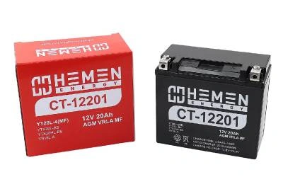 Аккумулятор 12В 20А/ч CT12201 кислотный обратная полярность 175*86*155мм