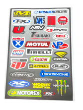 Наклейки MECHANIX WEAR,ANSWERRACING,FX,BIG GUN,NGK,U,ASV,EVS,SUBAKI,BELL HELMETS,MOTUL,RACER X,UNI FILTER,PIRELLI,WHITE BROS,CASTROL,CYCRA,ACERBIS,HJ