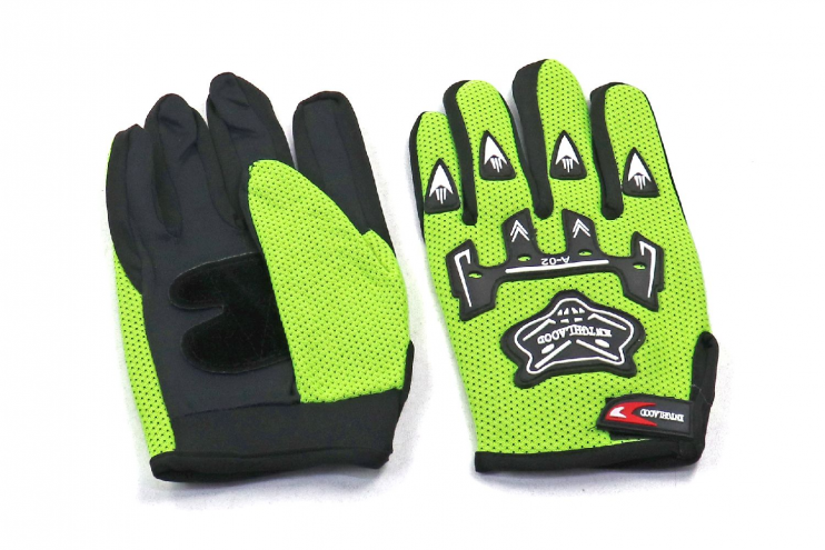 Перчатки с пальцами Kntghlaood салатовые текстиль