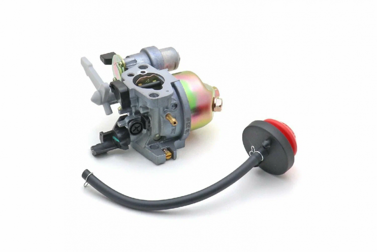 Карбюратор с подкачкой 168F в сборе с бензокраном реставрация