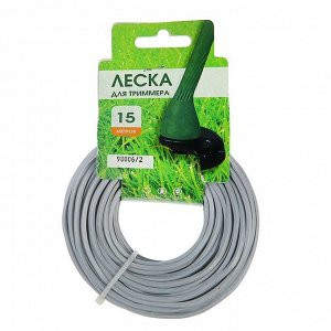 Леска триммерная (2,4*15м) TRIMMER LINE с картонной этикеткой (квадрат витой)