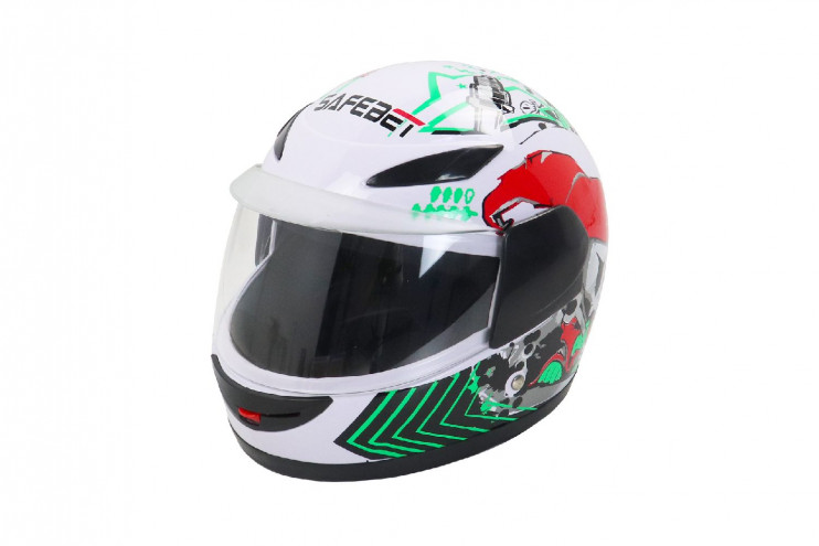 Шлем Safebet HF-908 бело-красный E12R S-XXL интеграл детский