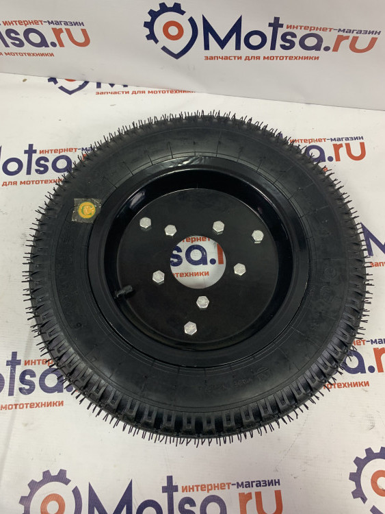 Колесо для телеги к мотоблоку 4,00-10 Шоссе в сборе с диском