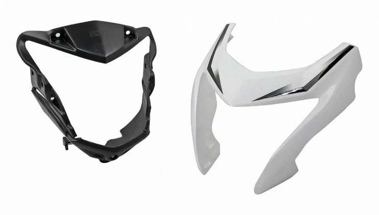 Обтекатель фары Альфа SA Max серебристо-белый в сборе