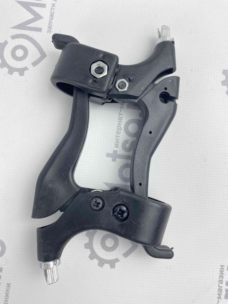 Тормоз ручной клещевой хромированный пластик ручки