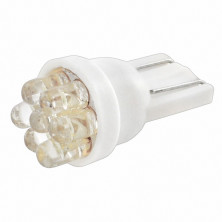 Лампа 12 В, 7 светодиодов LED 3 мм (T10) без цоколя, белая