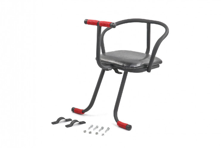 Седло-кресло детское на раму мягкое с подножками и ручками