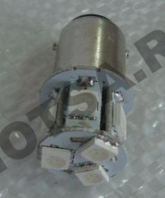 Лампа 12 В 8 светодиодов 5050SMD BA15D зелёная