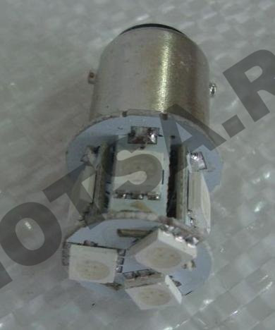 Лампа 12 В 8 светодиодов 5050SMD BA15D зелёная