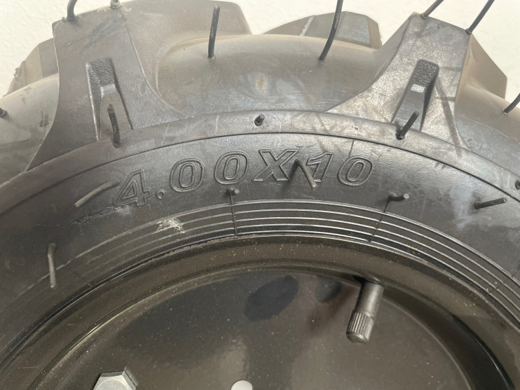 Колесо мотоблок 4,00-10 Ёлочка в сборе с диском (5отв.)