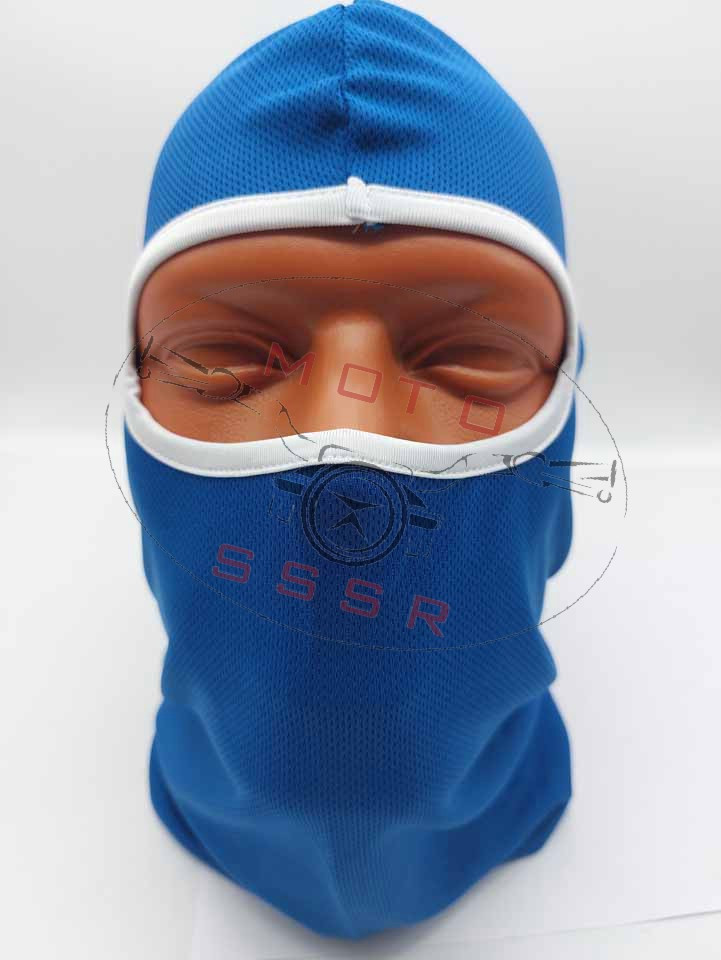 Подшлемник балаклава синий с белой окантовкой MC-983