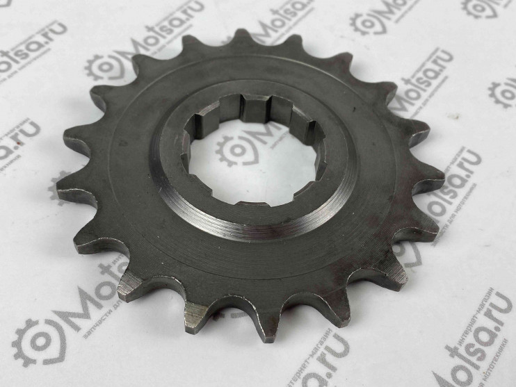 Звездочка 18 зубов мотоцикл Иж 1-128 оксидированная