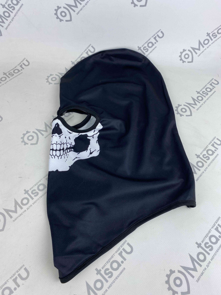 Подшлемник балаклава чёрный с черепом-челюстью MC-999