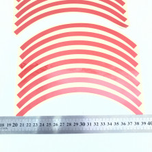 Наклейки обода на 2 колеса красные 10