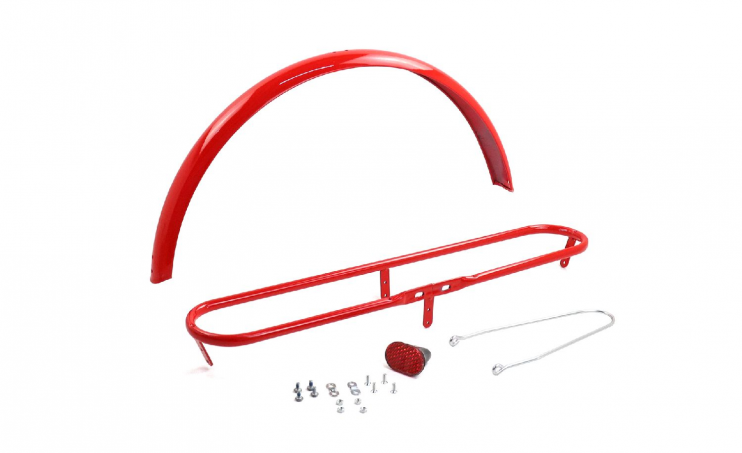 Крыло 24 металл велотрицикла заднее красный