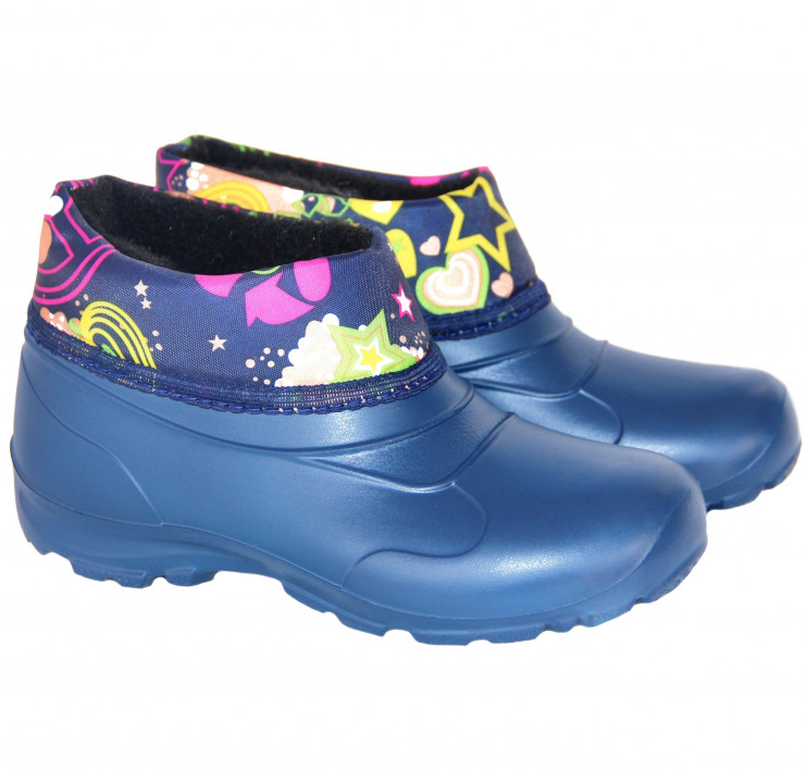 Галоши детские утепленные Совенок Гео Плюс синие 30-31