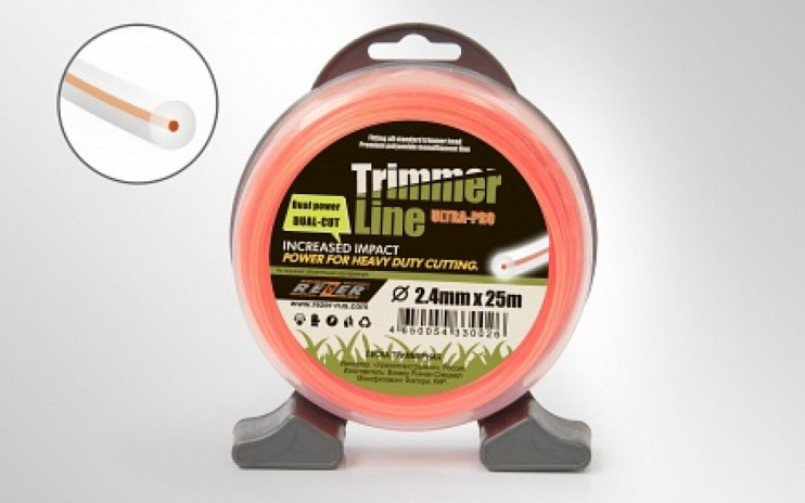 Леска триммерная (2,4*25м) TRIMMER LINE в блистере (звезда)