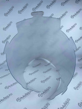 Стекло ветровое снегоход Рысь (1,5мм) №3, 119 мягкое с выступом в нижней части