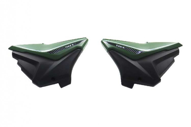 Облицовка боковая крышка бардачка Alpha Andes зеленая матовая