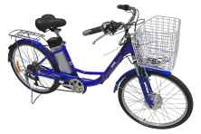 Электровелосипед 26 36В-250Вт GET WOKE 2-ух колмакс скор 26км-ч, АКБ лит36V 10Ah, 3ск СИНИЙ