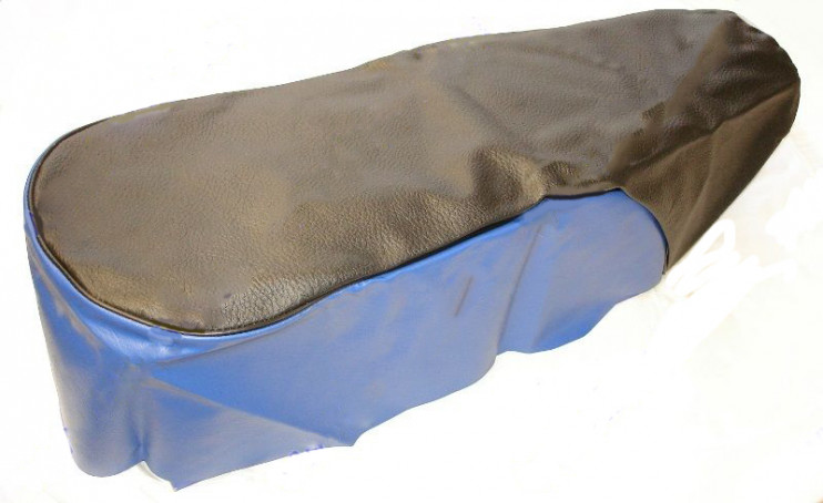 Чехол Урал сиденья черный с синими вставками