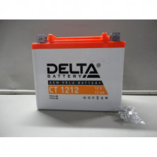 Аккумулятор 12В12Ач DELTA CT1212 (YTX12-BS/YTX14-BS) (кислотный, герметичный) (прямая полярн) (150*86*131мм)