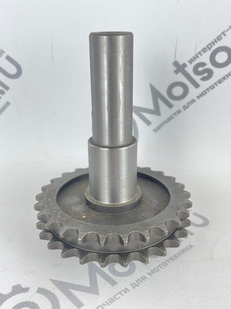 Вал ведомый со звездой редуктора цепного МБ-2М 5-19
