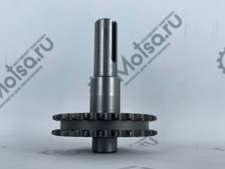 Вал ведомый со звездой редуктора цепного МБ-2М 5-19
