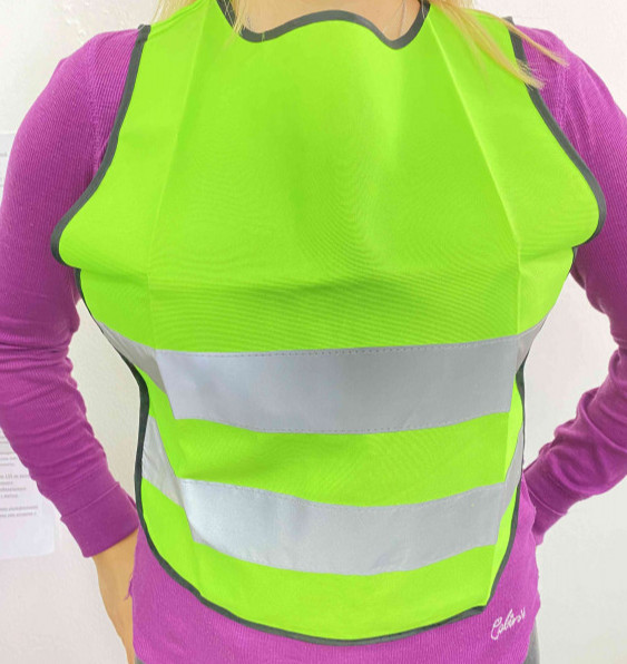 Жилет световозвращающий детский с ремнями по бокам XS