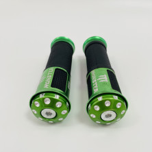 Ручки руля пластиковые зеленые с надписью MONSTER