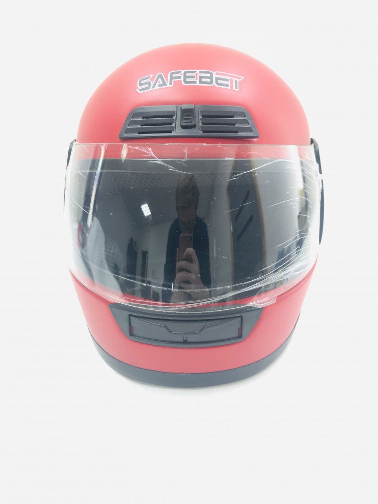 Шлем Safebet HF-109 красный матовый S-XXL интеграл