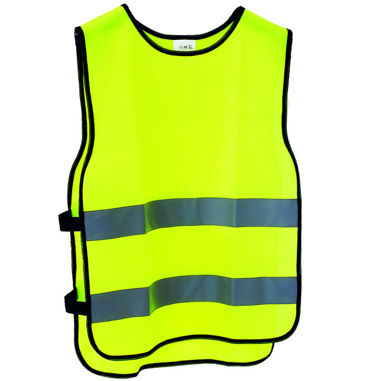 Жилет световозвращающий детский с ремнями по бокам S