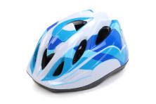 Шлем Вело детский цв бело-синий размер 46-54см